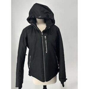 Obermeyer Womens 12 Black Insulated Ski Jacket Hooded Snowboard Winter Coat